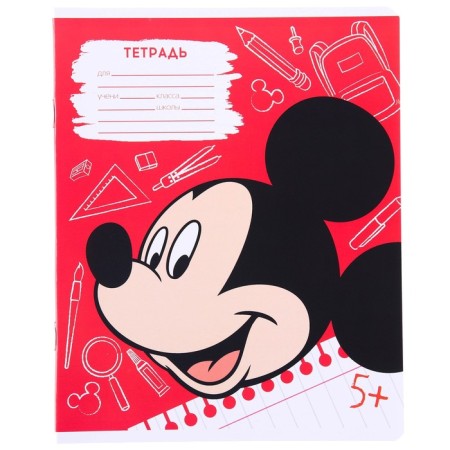 Notebook in a ruler of 12 sheets, 5 types of mix, cover coated paper, Mickey Mouse-5
