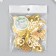 Butterflies cardboard double wings "openwork with gold" set 12 pcs h = 4-10 cm on magnet
