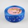 Kapron tape with embossing "Snowflakes", 25 mm × 23 ± 1 m, blue color/silver No. 040