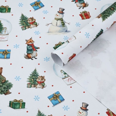 Packaging paper for the New Year craft "New Year's mood", 70 x 100 cm