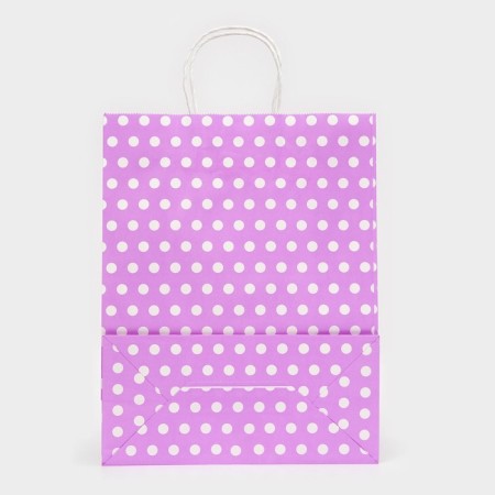 Craft package, purple in white peas, 33 x 26 x 12 cm-2