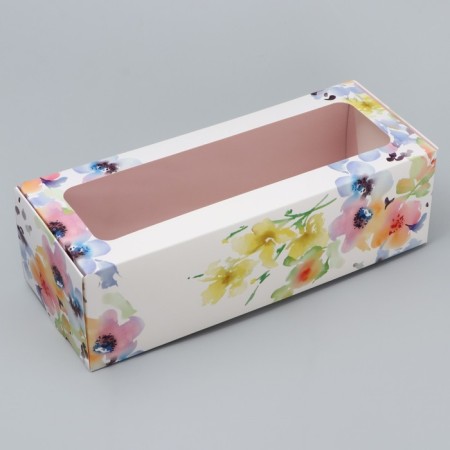 Confectionery packaging, a cupcake box with a window, “floral gamut”, 26 x 10 x 8 cm-1