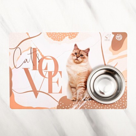 Cat’s Love rug for a bowl, 43x28 ​​cm-2