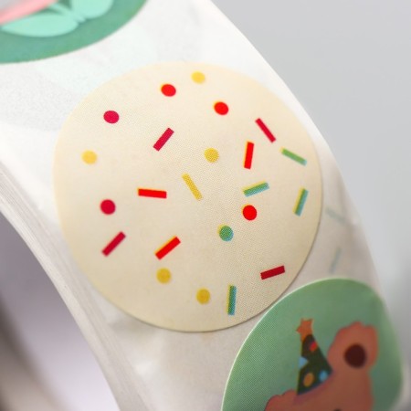Stick Paper "Flower" d = 2.5 cm 500 pcs in a roll 3x6.5x6.5 cm-3
