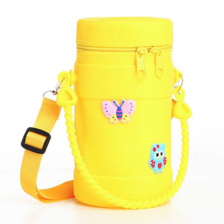 Bag's bag with lightning, stickers mix, yellow color