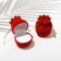 Velvet case for earrings/ring “Gift bag” 5.5 × 5, red color