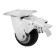 Wheel for transport trolleys rotary, d = 100, on the site, with a stop, rubber coating 9917