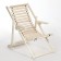Flexible deck chair with armrests, linden 64x125x11 cm