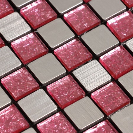 Self -adhesive panel 30*30cm mosaic cage pink-1