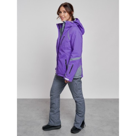 Ski costume female winter, size 42, purple color-5