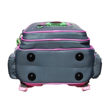 School backpack 40 x 33 x 15 cm, ergonomic back, Across 410, gray/pink ACR23-410-1-6
