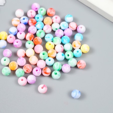 Beads for creativity plastic "Divorces" Color set 20 grams 0.8x0.8x0.8 cm-1