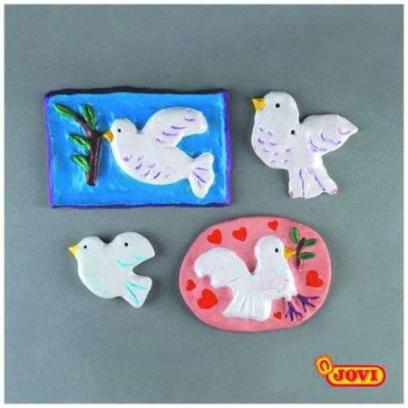 The mass for modeling is self -confused polymer, white 500 g, Jovi-1