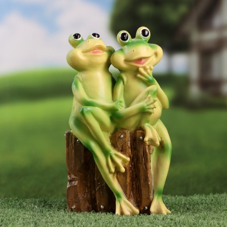 Garden figure "Frog girlfriend" 10x13x22cm-1