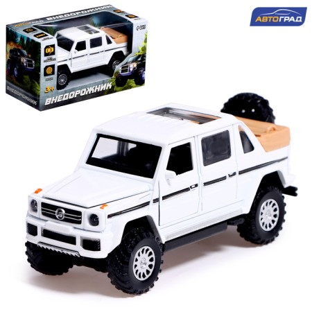 Metal machine "SUV", inertia, light, sound, doors and hood open, color mix