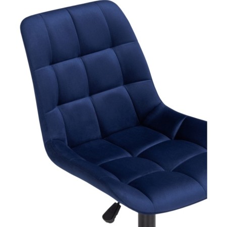 Computer chair Chester Metal/velor, black/blue 49x60x84 cm-8