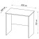 Written table "Castor", 800 × 500 × 750 mm, white color