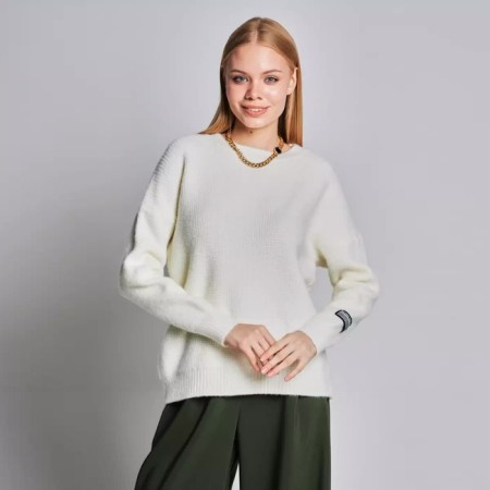 Women's sweater, milk color, size 44-48 (One size)-1