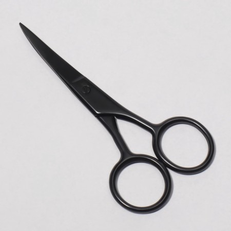 Scissors are manicure, wide, bent, 10 cm, matte black color-2