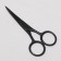 Scissors are manicure, wide, bent, 10 cm, matte black color