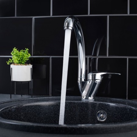 RMS SL50-011F kitchen mixer, single-leaf, high swivel spout, chrome-2