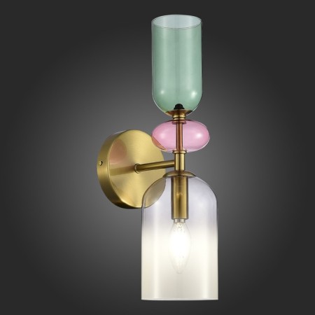 Sconces st. SL2000.201.01. GEA. 1x40 W, E14, 11x40 cm, golden color-2