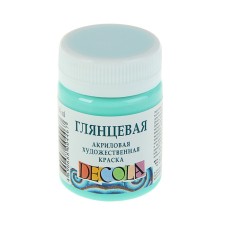 Acrylic glossy paint 50 ml, ZHK Decola, mint, 2928735