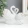Souvenir Ceramics "Two Swan with Rosa" Straza 8x10.5x4 cm