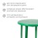 Round table, 90x90x75 cm, green color