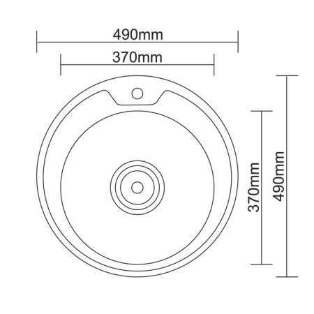 Kitchen car wash Accoona AB4949, mortise, round, thickness 0.6 mm, 490x165 mm, glossy-4