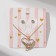 Set 2 objects: earrings, pendom! "Weightlessness", heart, white color in gold, 45cm