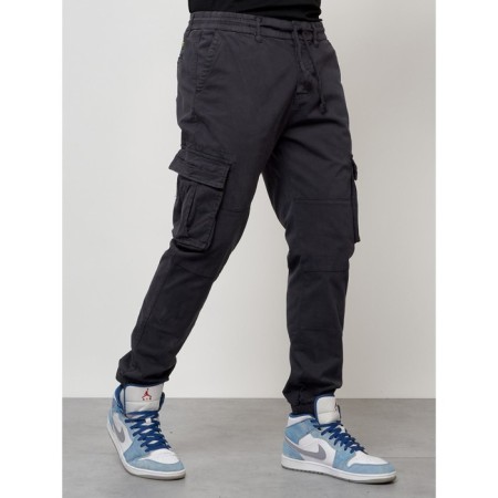 Cargo jeans men, size 56, dark gray color-9