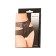 Panties with high planting Erolata, with openwork cuts, black, size 42-44