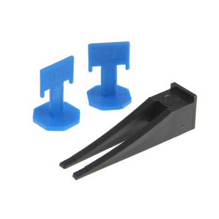 LOM tile leveling system, 1 l, clamp 2.5 mm + wedge (50 pcs./50 pcs.), Bucket