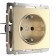 Grounding socket and curtains WL10-Skgs-01-IP44, champagne color