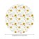 The tablecloth “Sunflowers and poppies”, round, oxford, elastic band, size 120x120 cm, diameter 75-100 cm