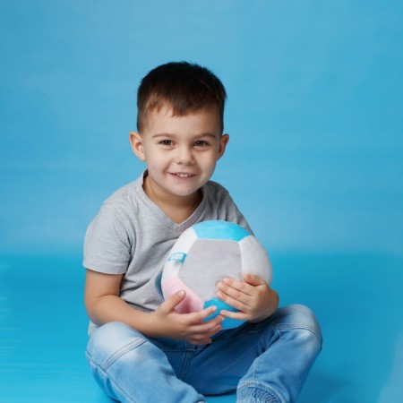 Soft toy "Ball" Football 1, with a rattle inside-8