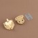 Bag staple, 3.3 × 3 cm, gold color