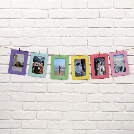 Stretching for photos with clothespins "Color", 6 pcs.-1