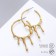 Earrings Metal "Drops" flowing, color gold