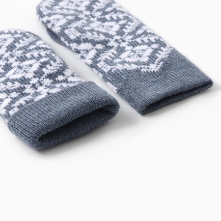 Double female mittens, blue color, river 18-2