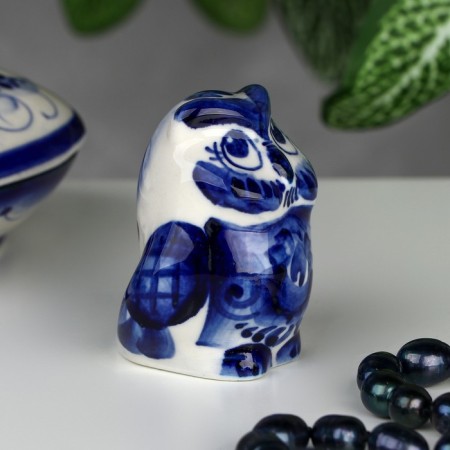 Souvenir "Owl", 5 cm, gzhel-1