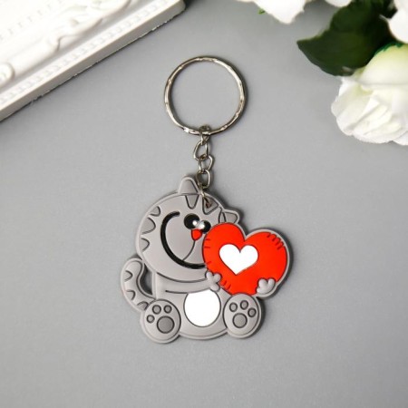 Trick Rubber "Cat with heart" 4.8x5 cm