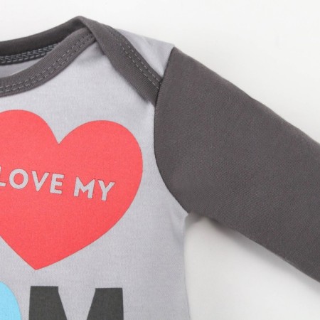 Body crumb I am "Mom and DAD", Gray, height 68-74 cm-2