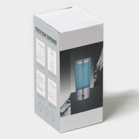 The dispenser for antiseptic/liquid soap is mechanical, 400 ml, metal, color chromium-4