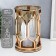 Summary metal, 1 candle "Sot" gold 12.5x12.5x20 cm