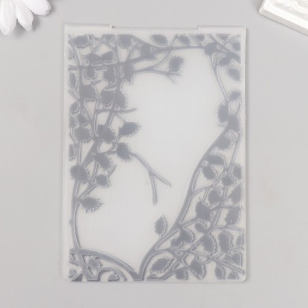 Embosing stencil plastic "Handing hedge" 15x10 cm-2