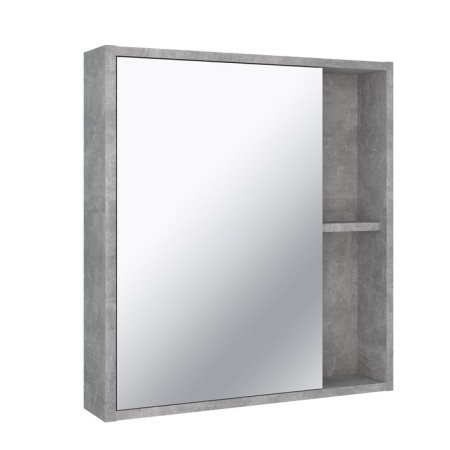 Bathroom mirror "Eco 60" gray concrete, 12 x 60 x 65 cm