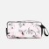 Cosmetic bag on a zipper, with a grid, pink color