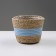 Kashpo wicker "Namibia", 17.5x17.5x16 cm, natural, blue